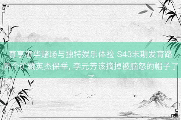 尊享奢华赌场与独特娱乐体验 S43末期发育路两个矿藏英杰保举， 李元芳该摘掉被脑怒的帽子了