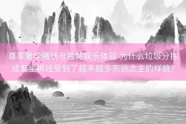 尊享奢华赌场与独特娱乐体验 为什么垃圾分拣成套坐褥线受到了越来越多东说念主的样貌?