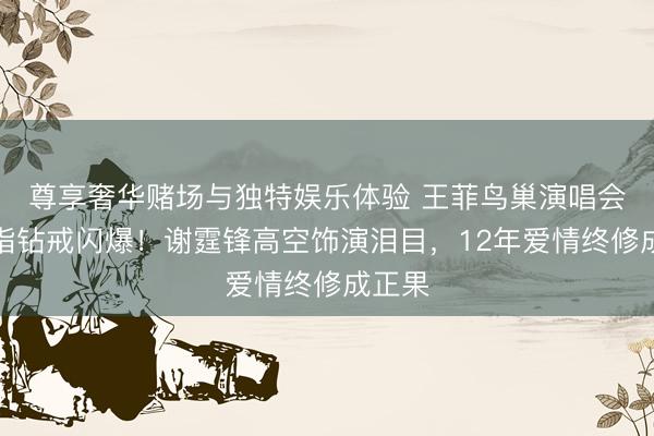 尊享奢华赌场与独特娱乐体验 王菲鸟巢演唱会无名指钻戒闪爆！谢霆锋高空饰演泪目，12年爱情终修成正果